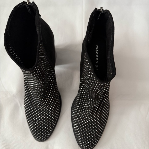 Marc Fisher Black Studded Ankle Boots - Picture 4 of 9